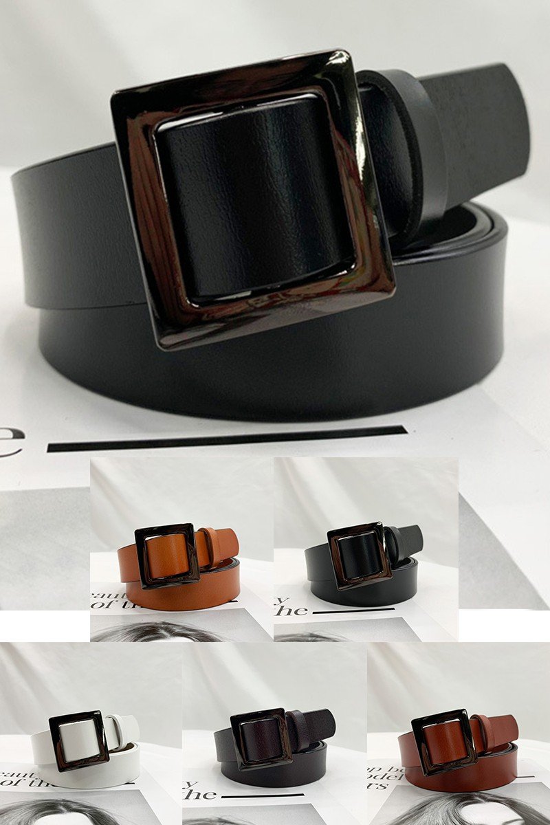 SIMPLE SQUARE BUCKLE FASHION BELT