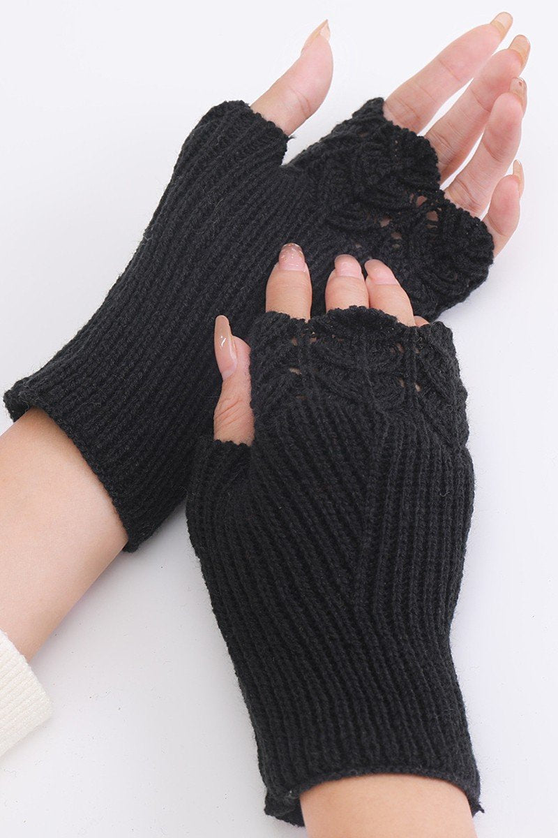 WINTER SOLID STYLISH KNIT HAND WARMERS