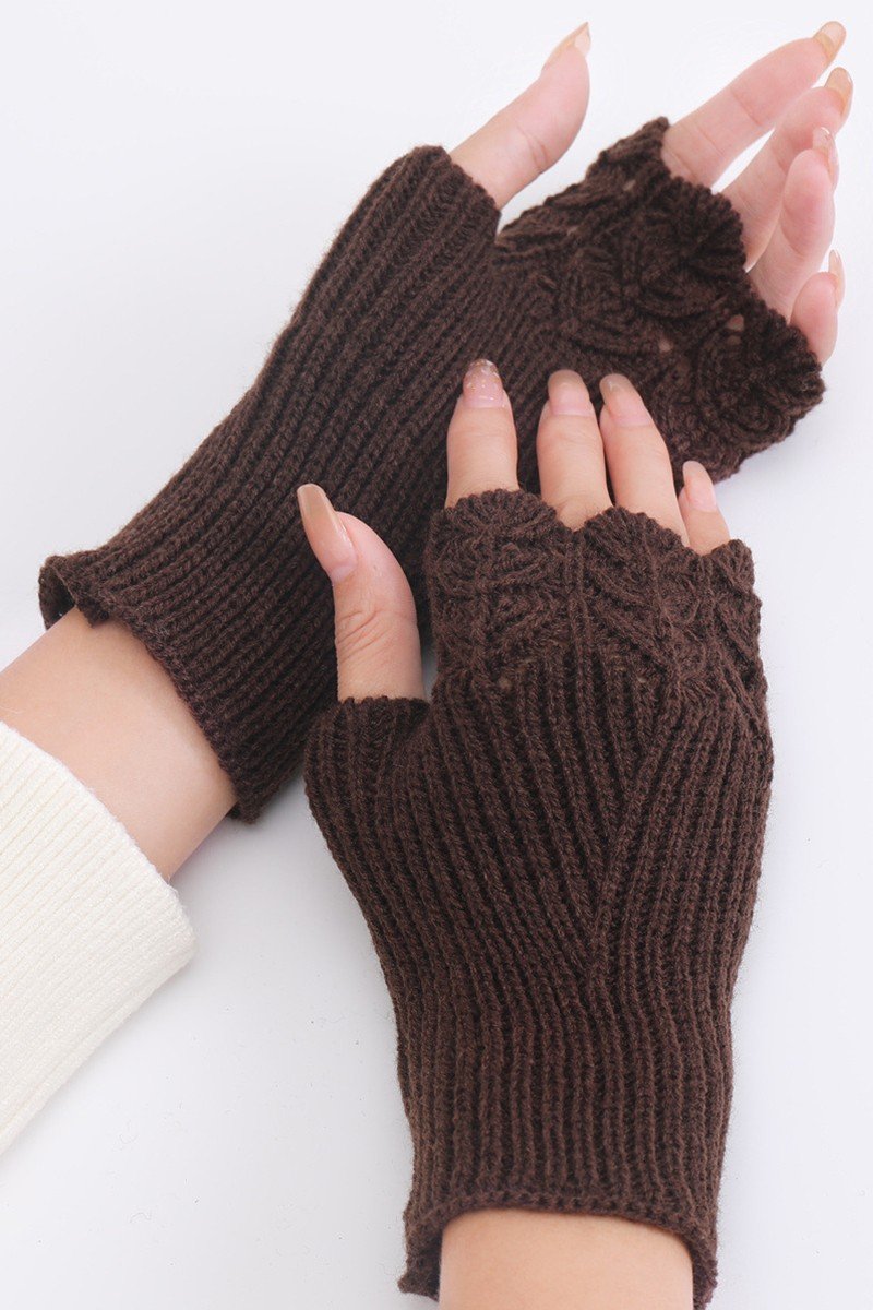 WINTER SOLID STYLISH KNIT HAND WARMERS