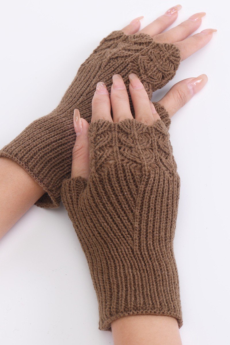 WINTER SOLID STYLISH KNIT HAND WARMERS