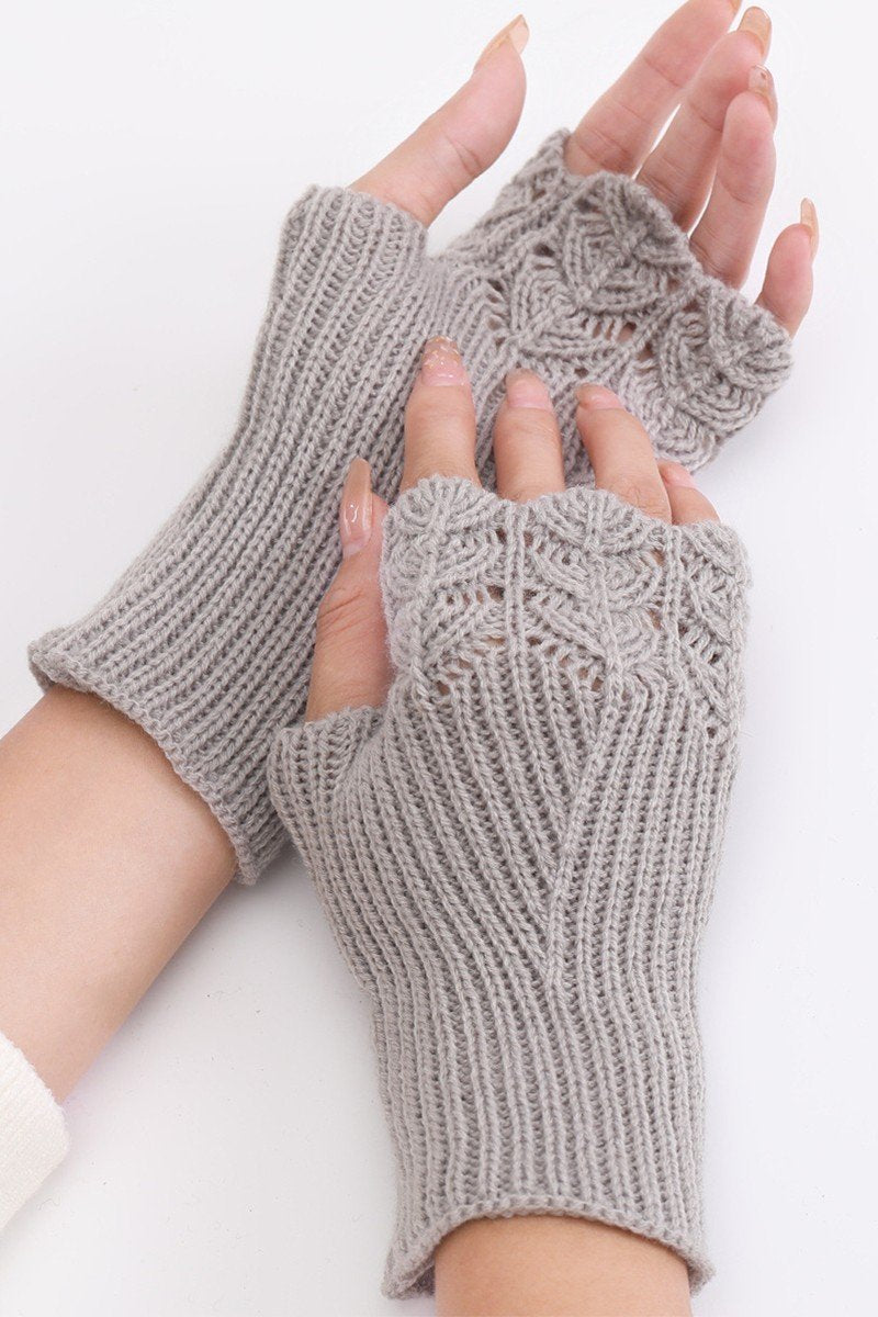 WINTER SOLID STYLISH KNIT HAND WARMERS