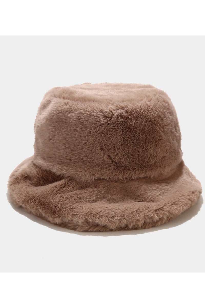 PLUSH WARM WINTER FASHION BUCKET HAT