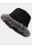 FUR DETAILED QUILTING FISHERMAN HAT