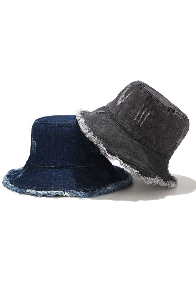 VINTAGE DENIM CASUAL BUCKET HAT