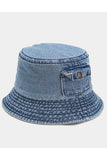 POCKET DETAILED FASHION BUCKET HAT