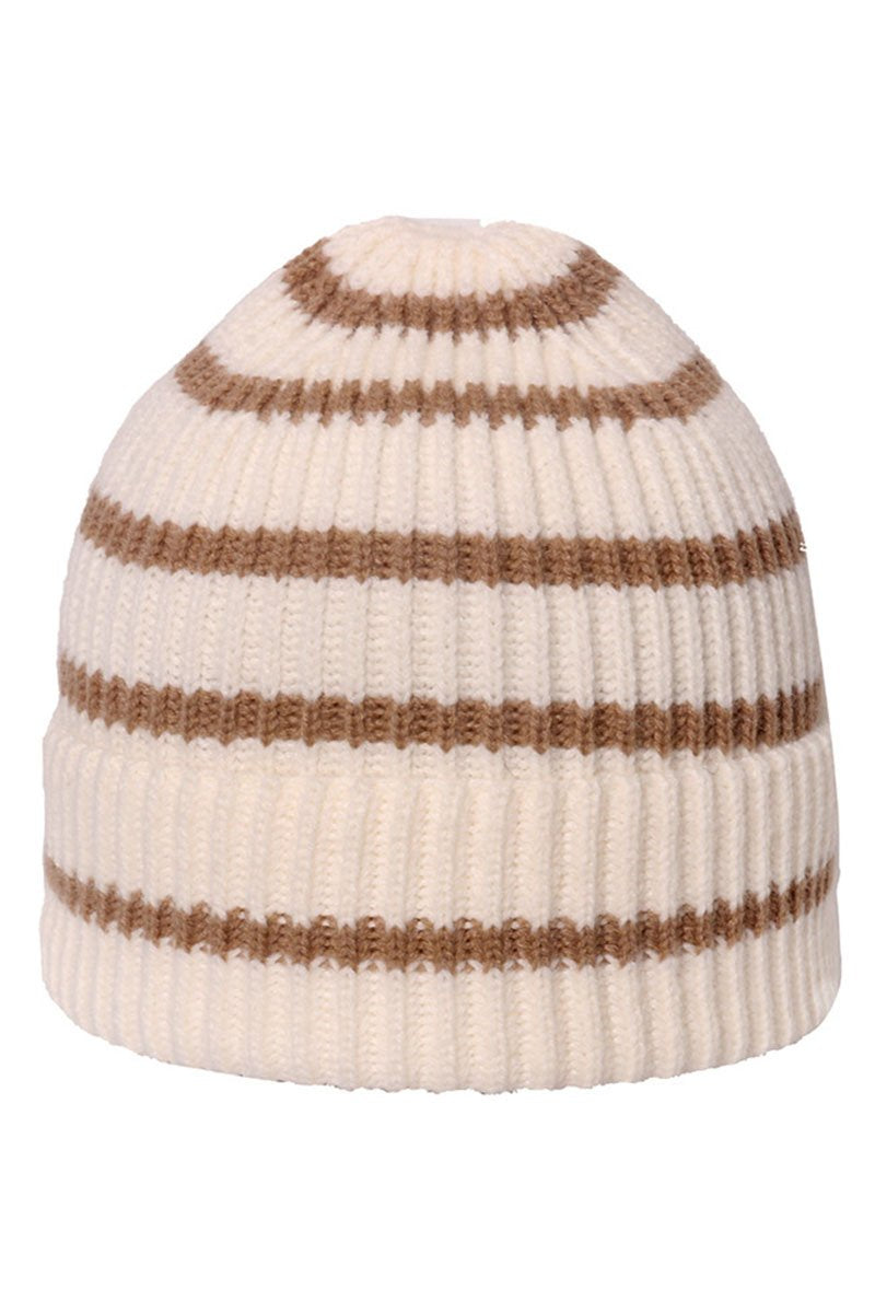 STRIPE PATTERN WOOL CASUAL BEANIE HAT