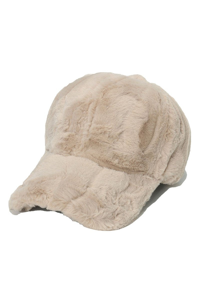 PLUSH WARM SOLID BASEBALL CAP