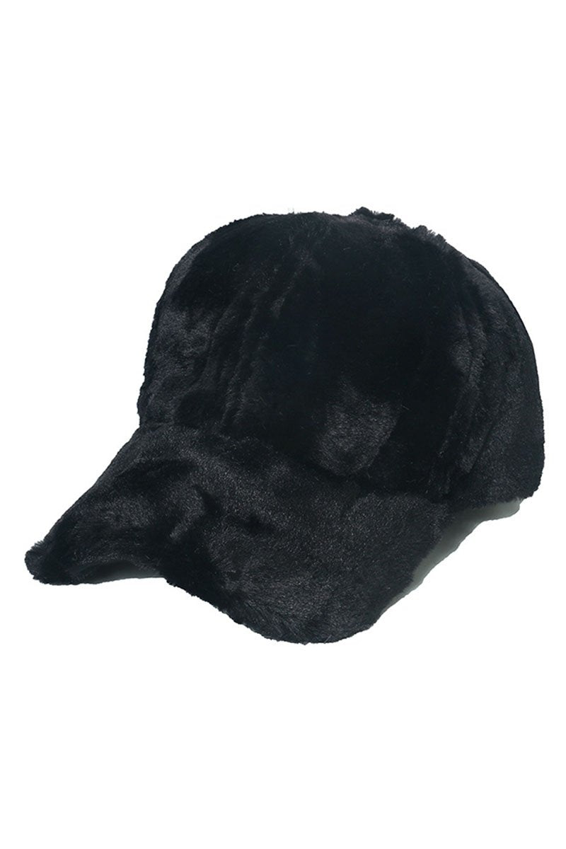 PLUSH WARM SOLID BASEBALL CAP