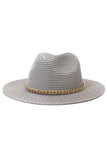 DANDY CHAIN BAND STRAW FLOPPY PANAMA HAT