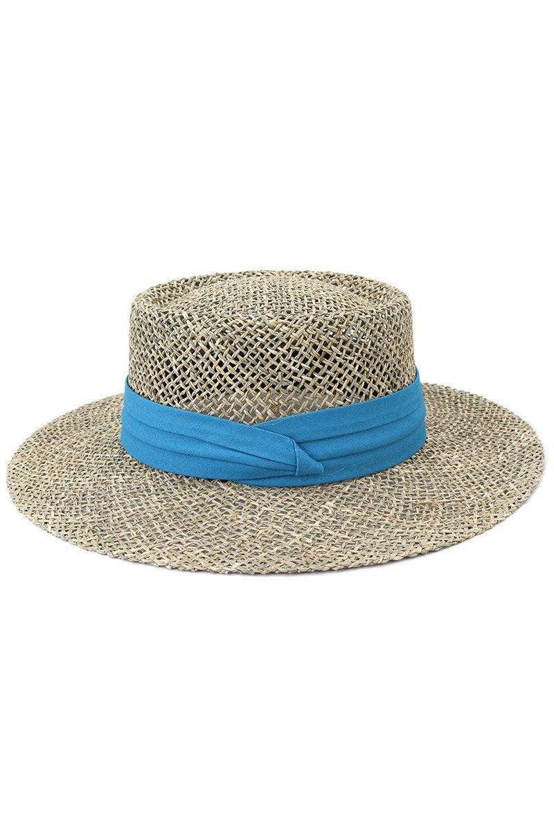 CLOTH BAND SUMMER STRAW PANAMA HAT