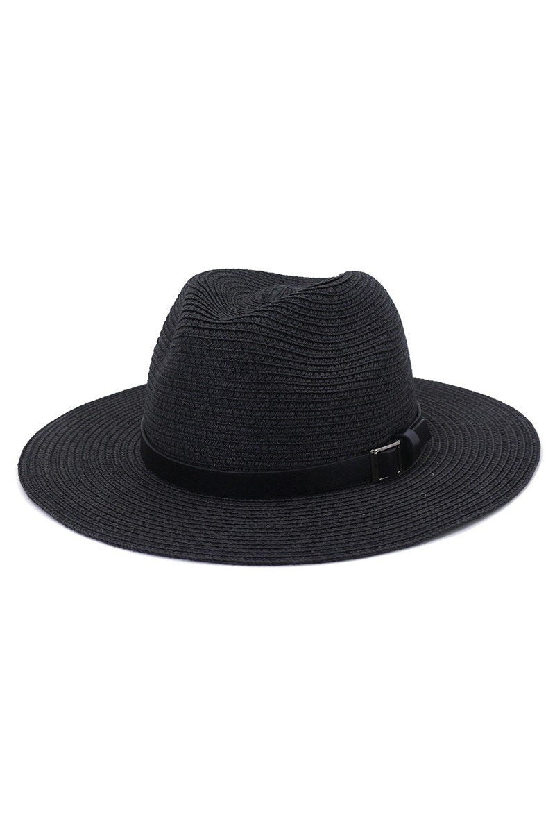 DANDY BELT STRAW FLOPPY PANAMA HAT