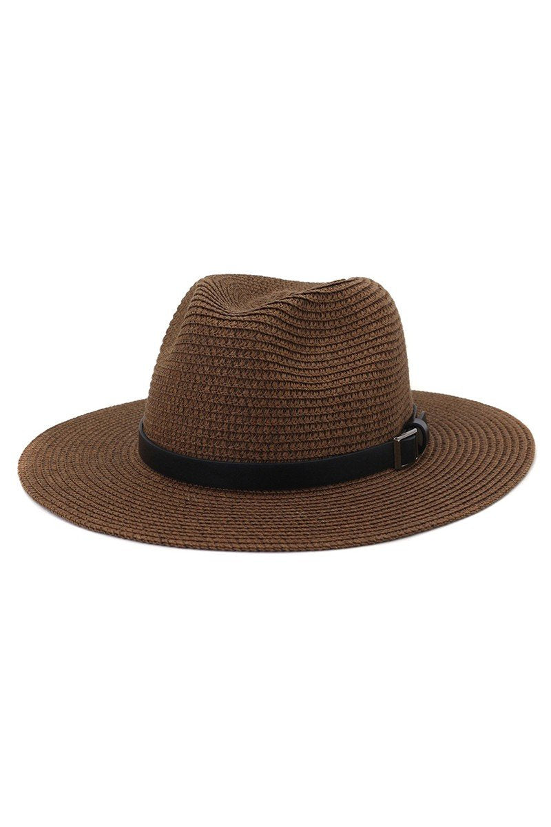 DANDY BELT STRAW FLOPPY PANAMA HAT