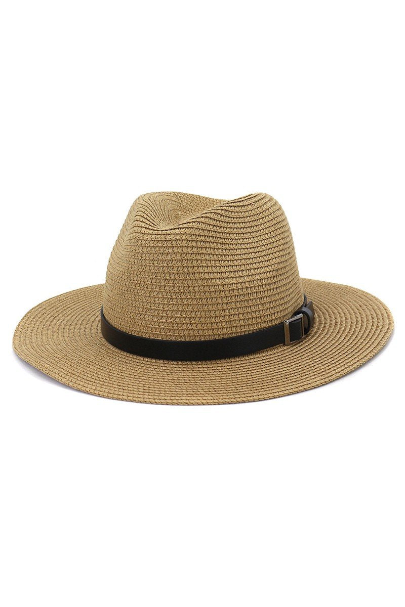 DANDY BELT STRAW FLOPPY PANAMA HAT