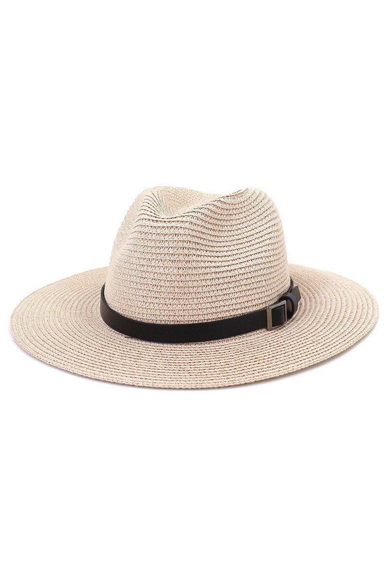 DANDY BELT STRAW FLOPPY PANAMA HAT