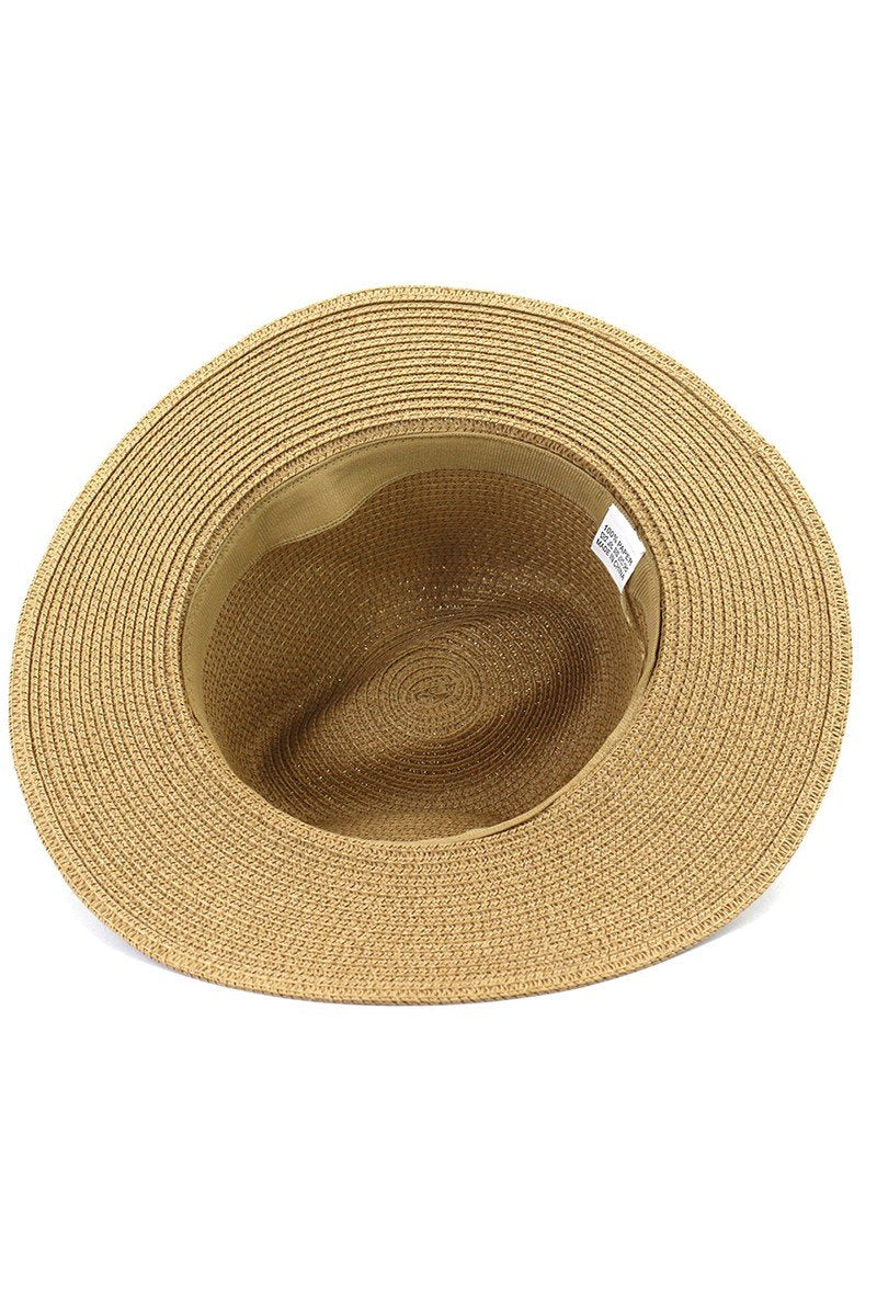 DANDY BELT STRAW FLOPPY PANAMA HAT