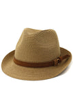 DANDY BELT STRAW SUMMER FEDORA