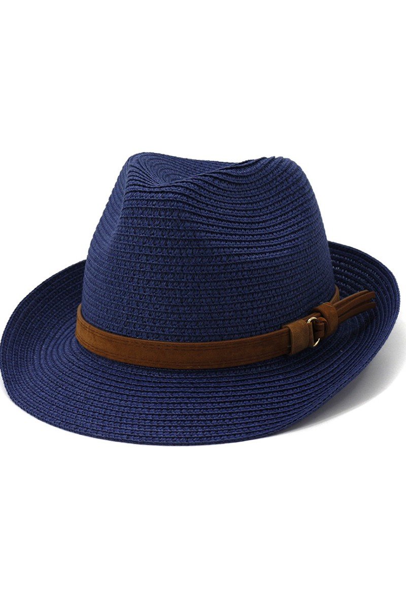 DANDY BELT STRAW SUMMER FEDORA