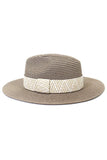 PATTERNED BAND SUMMER FLOPPY PANAMA HAT