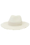 DANDY CLOTH BAND DISTRESSED BRIM PANAMA HAT