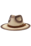 DANDY BELT GRADIENT STRAW PANAMA HAT