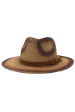 DANDY BELT GRADIENT STRAW PANAMA HAT