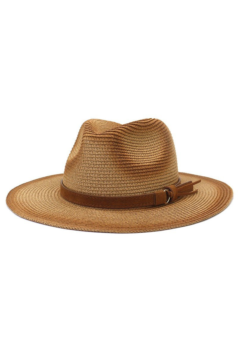 DANDY BELT GRADIENT STRAW PANAMA HAT