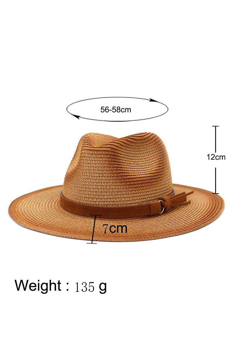 DANDY BELT GRADIENT STRAW PANAMA HAT