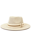 STRIPE BAND SUMMER PANAMA HAT