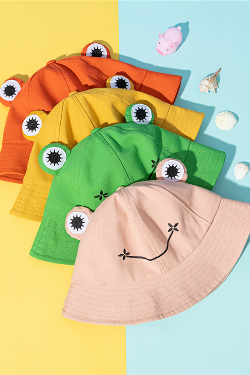 CARTOON FROG DESIGN BUCKET HAT