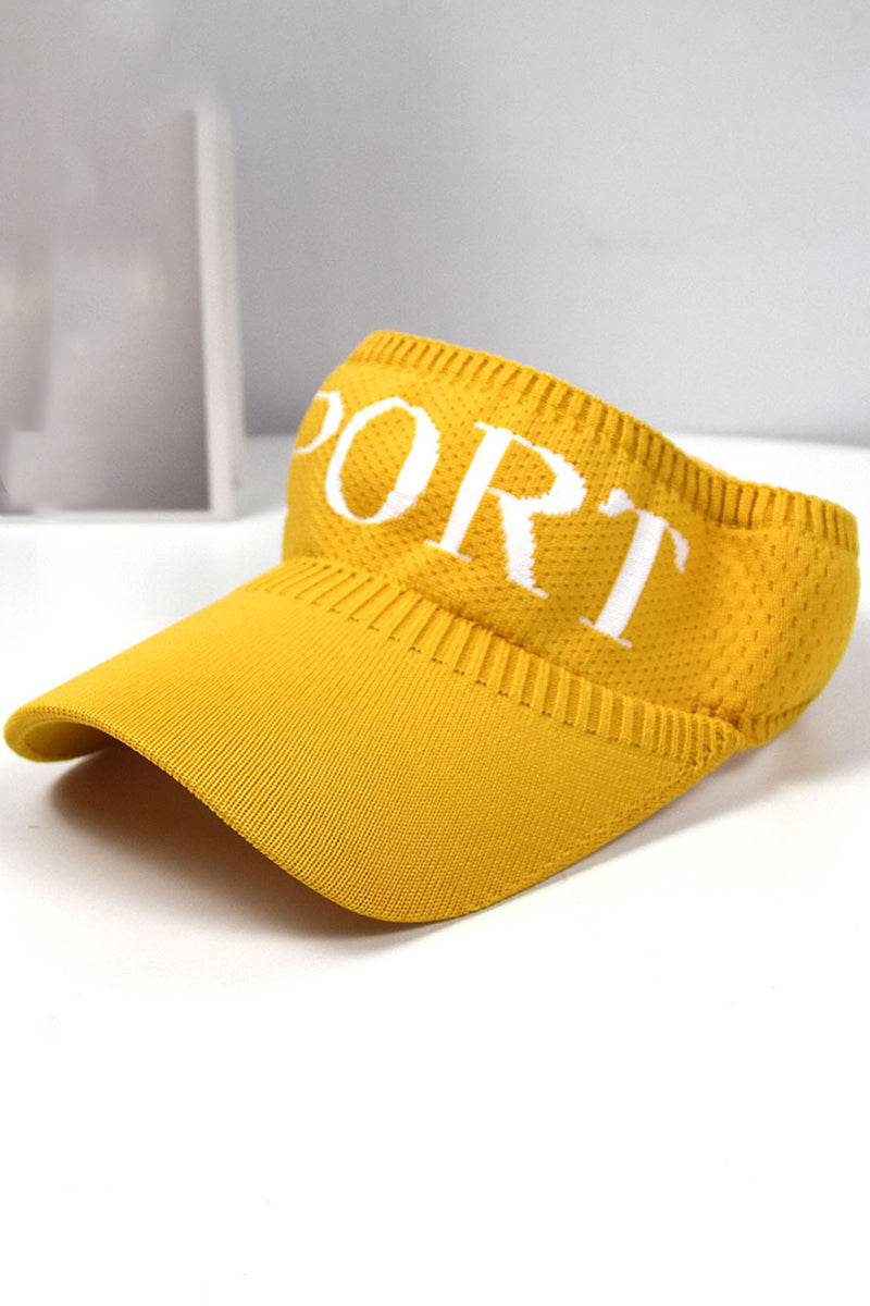 LETTER PATTERN SUN VISOR HAT