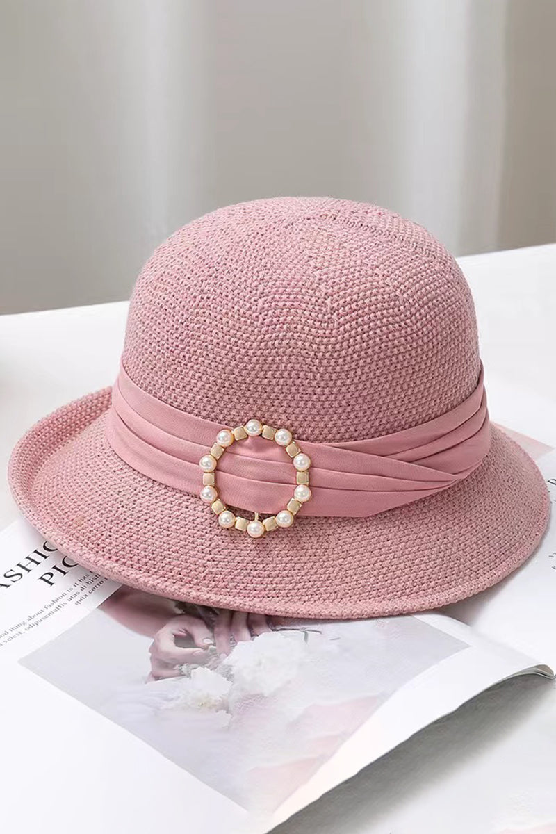 PEARL BUCKLE DECORATED BUCKET HAT