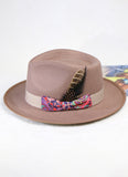 BOWKKNOT DECORATED PANAMA HAT FELT JAZZ HAT