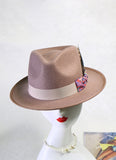 BOWKKNOT DECORATED PANAMA HAT FELT JAZZ HAT