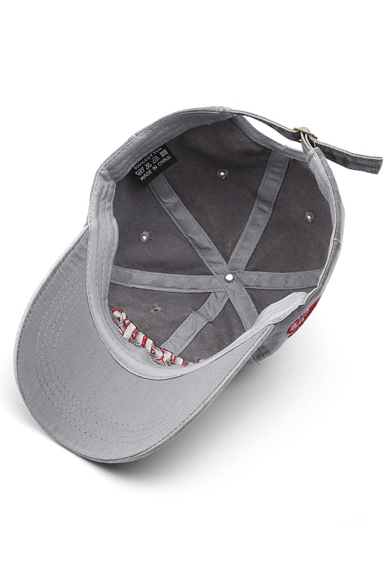 WOMEN CASUAL ALPHABET EMBROIDERED BASEBALL CAP