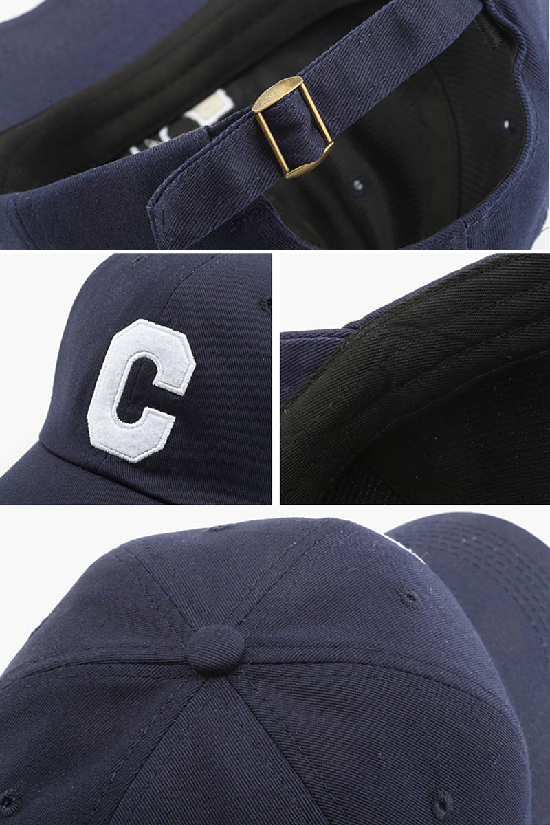 WOMEN RETRO C LETTER CASUAL BASEBALL CAP