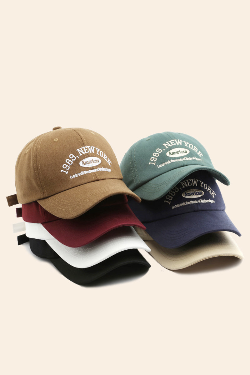 WOMEN LETTER EMBROIDERED BASEBALL CAP