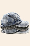 WOMEN RIPPED CASUAL BASEBALL CAP