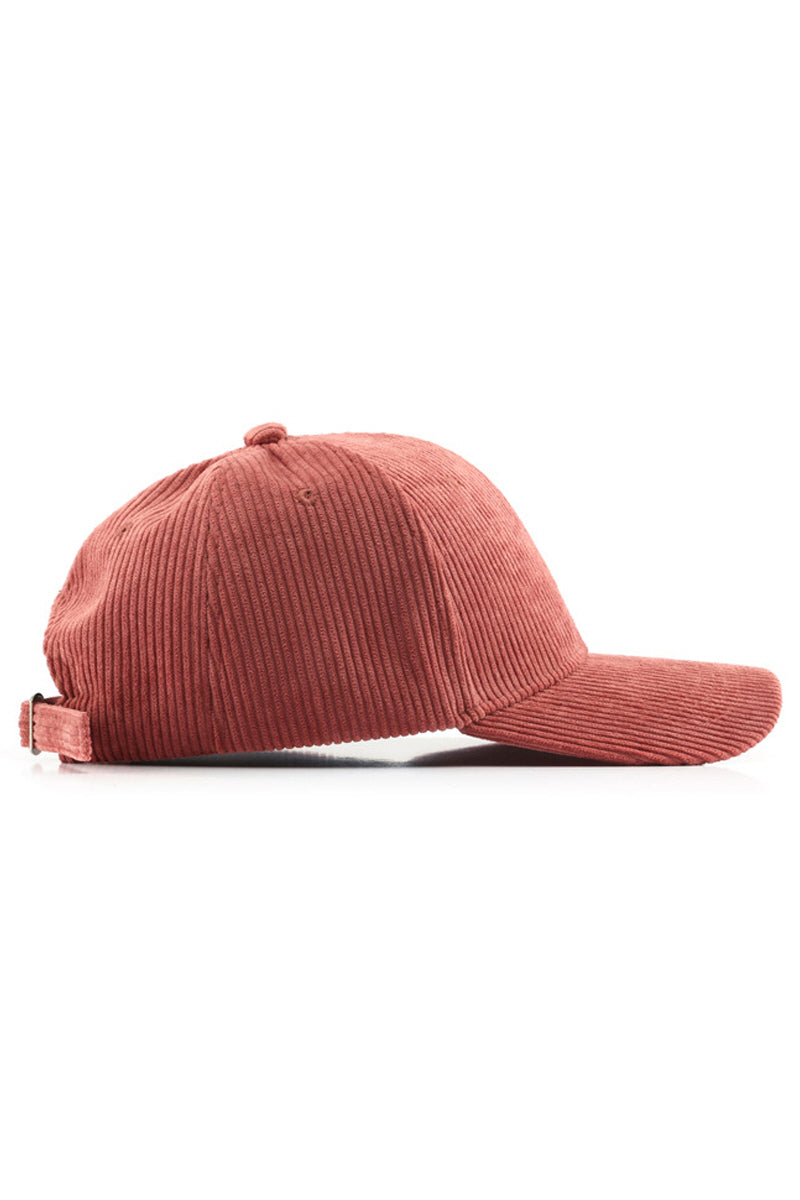 WOMEN CORDUROY SOLID COLOR BASEBALL CAP