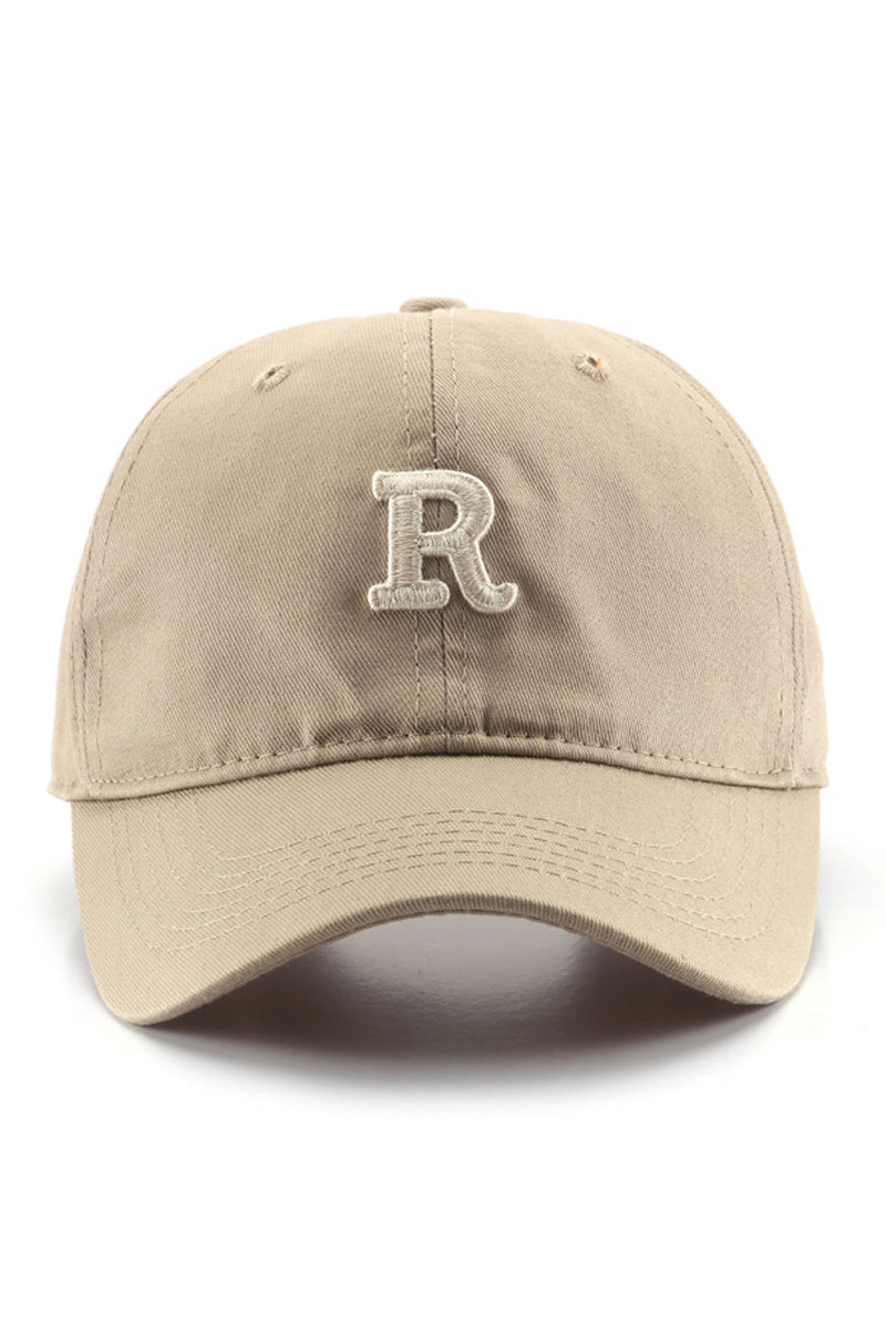 WOMEN CASUAL LETTER R EMBROIDERED BASEBALL CAP