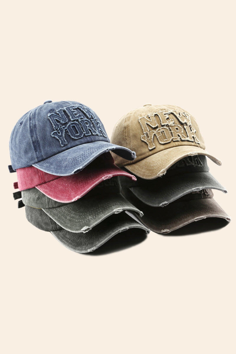 WOMEN LETTER EMBROIDERED CASUAL BASEBALL CAP