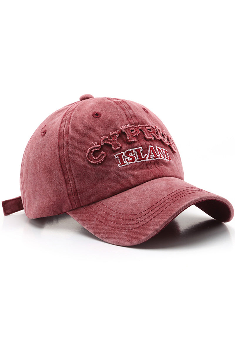 WOMEN LETTER EMBROIDERED CASUAL BASEBALL CAP