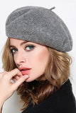 WOMEN SOLID COLOR BERET HAT