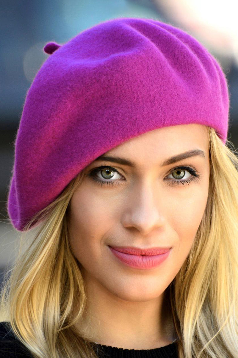 FASHION SOLID FUZZY BERET