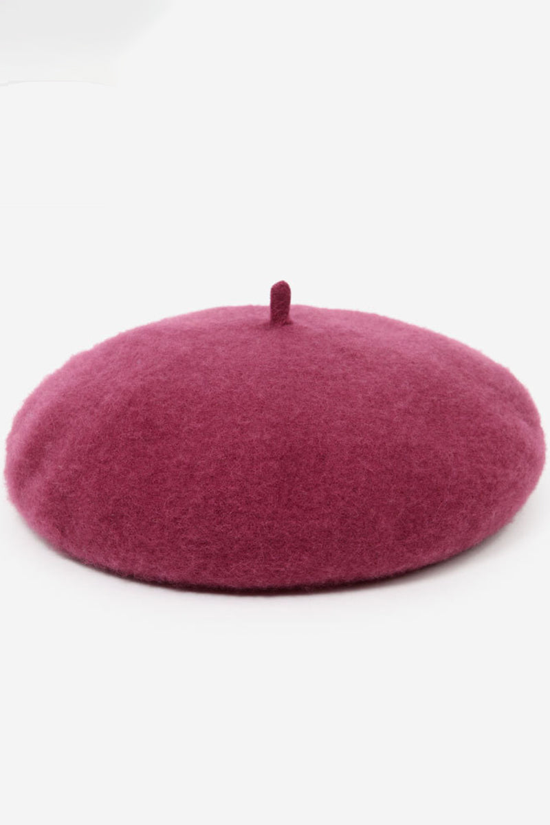 WOOL CLASSIC SOLID COLOR BERET HATBERET HAT