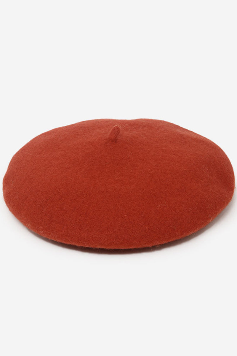 WOOL CLASSIC SOLID COLOR BERET HATBERET HAT