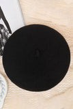 LADY KNITTING WOOL BERET WITH ELASTIC