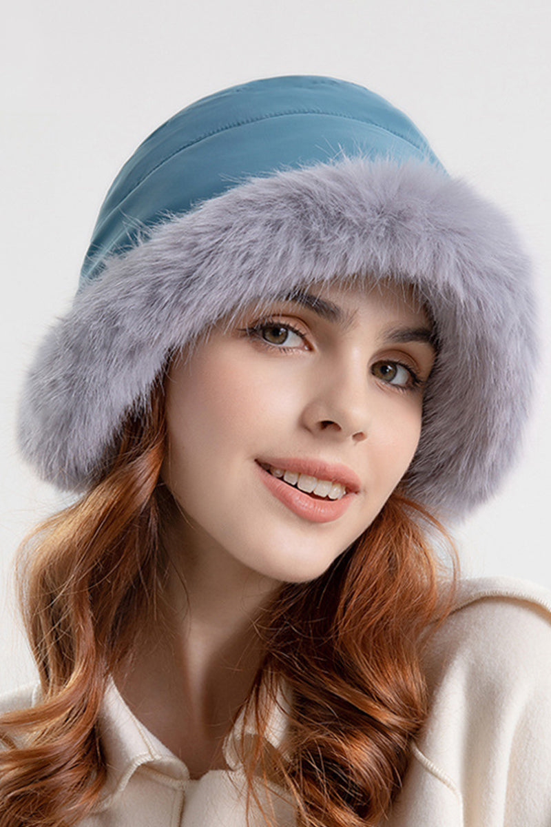 WOMEN WINTER FASHION PLUSH BUCKET HAT