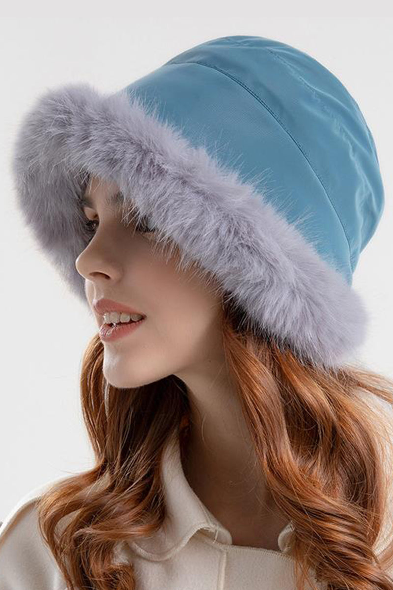 WOMEN WINTER FASHION PLUSH BUCKET HAT