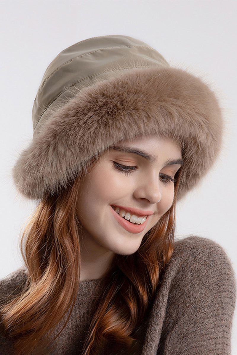 WOMEN WINTER FASHION PLUSH BUCKET HAT