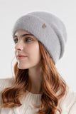 WOMEN SOLID COLOR KNITTED HAT